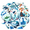 1A, variant on Cute Marine Stickers Ocean Life Animals Kids Stickers Toy for Suitcases Fridge Laptops