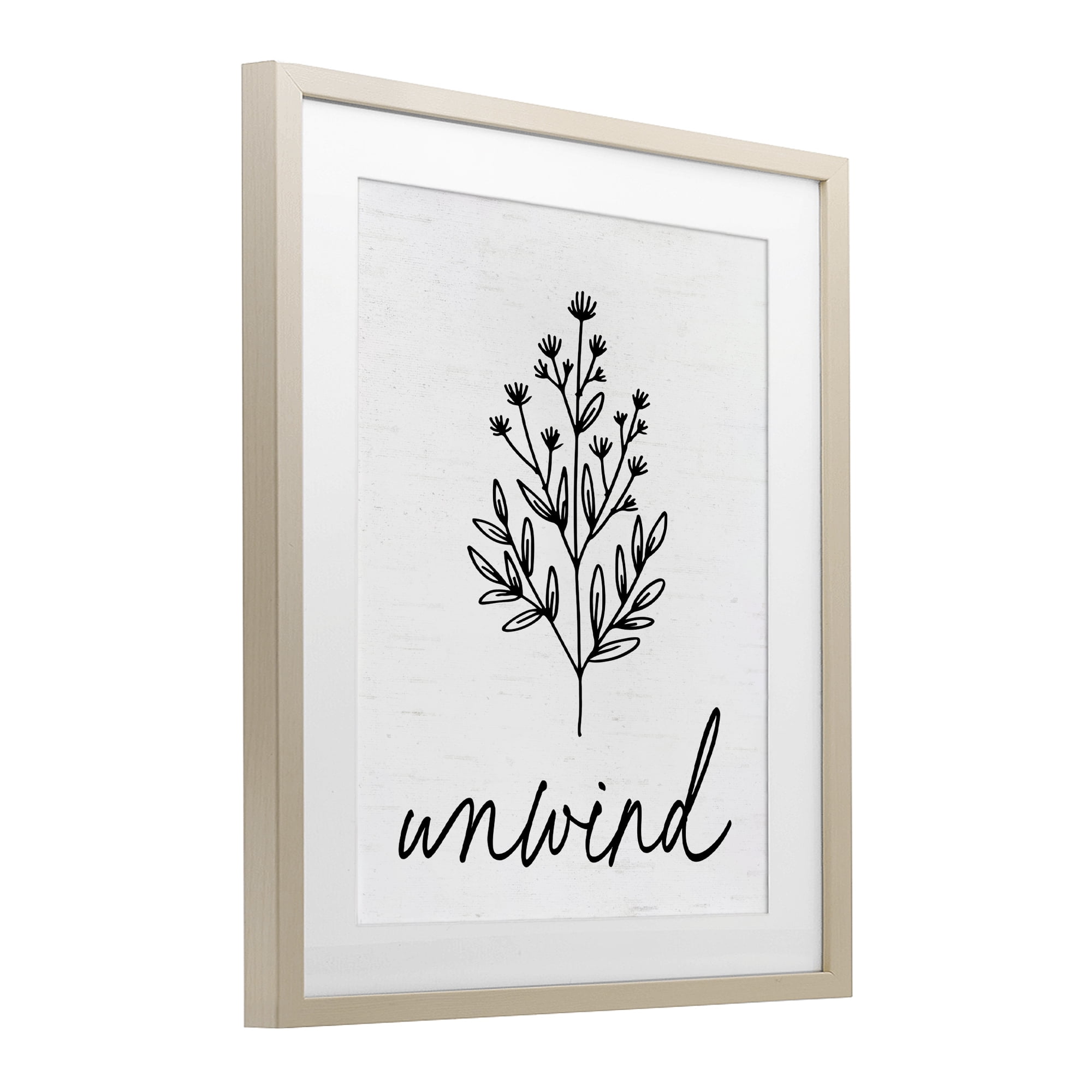 Bathroom Herb Unwind Birch Framed Print Under Glass, design by Lettered and Lined