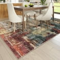 thumbnail image 6 of Moynesa 9'x12' Area Rug for Living Room Machine Washable Rugs Modern Abstract Low Pile Soft Mat Large Indoor Non-Slip Accent Carpet for Dining Room Table Apartment,Red, 6 of 7
