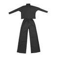 thumbnail image 4 of Pavied Two Piece Sets,Lounge Sets,Knit Solid Color High Collar Relaxed And Casual Two Piece Set Long Sleeved Pants Set,Matching Sets,Womens Sweatshirt,Tracksuit for Women,Fall Outfits,Black 3XL, 4 of 4