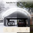 thumbnail image 7 of FOROUTIA 20x20ft Heavy-Duty Carport Canopy, Dark Gray Gable Roof PE Garage, All-Weather Shelter for Car/Truck/SUV/Outdoor Storage & Party, 7 of 7