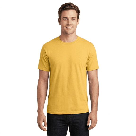 GOLDENROW Pure Dry Fit Poly T-Shirt, Men's Short Sleeve 100% Polyester Tee, Gold, M