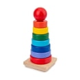 thumbnail image 1 of Hanno Wooden Tower Building Block Set, Eight Ring Rainbow Stackable Toy, Educational Learning Game for Kids, Multilayer Puzzle Gift, Eco-Friendly, 1 of 8