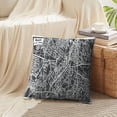 thumbnail image 4 of LALILO Throw Pillow Covers City Map Retro Map Map Art Blue City Cushion Cover 18" x 18", 2 Pack, 4 of 6