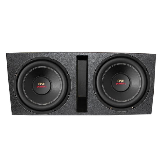 Pyle PLPW12D 12" 3200W 4-Ohm DVC Car Subwoofer Sub and Dual Ported Enclosure
