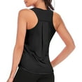 thumbnail image 3 of Brglopf Women's Sleeveless Workout Tops Breathable Lightweight Mesh Sleeveless Loose Active Tennis Yoga Shirts Racerback Athletic Running Tank Tops(Black,M), 3 of 7