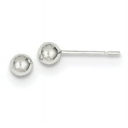 Primal Silver Sterling Silver 4mm Ball Earrings