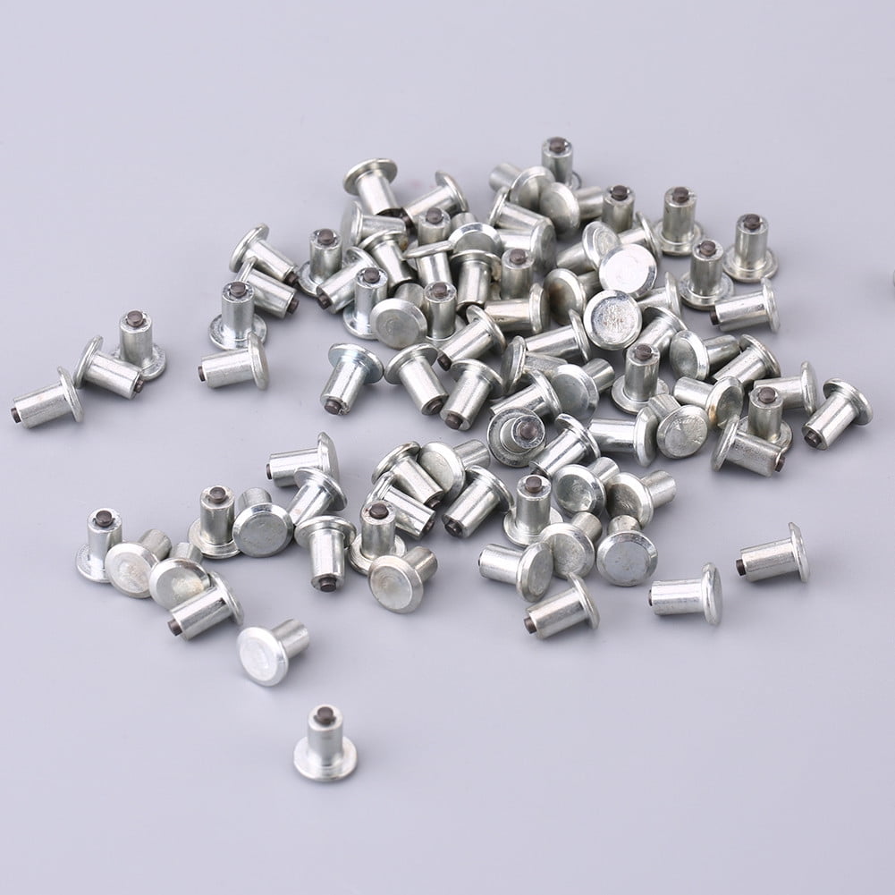 Qiilu 100pcs 9mm/0.35 Wheel Tyre Stud Screws Snow Tire Spikes for Car