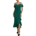 thumbnail image 2 of INSPIRE CHIC Women's Party Spaghetti Strap Dresses Wedding Guest Cocktail Ruffle Midi Dress XL Dark Green, 2 of 4
