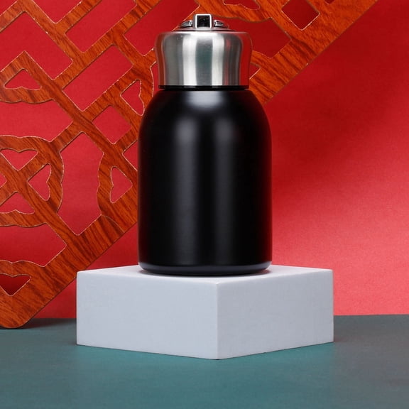 Mini Stainless Steel Vacuum Insulated Thermal Flask Leak Proof Portable Water Bottle With Hook 300ML Capacity