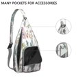 thumbnail image 3 of Autumn Leaves Shoulder Sling - Seasonal Maple & Flower Pattern, Fashionable Anti-Theft Daypack, 3 of 4