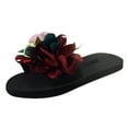 thumbnail image 4 of VerPetridure Black Sandals Women Women's Bohemian Flower Flat Slippers Summer Sandals Non-slip Beach Shoes, 4 of 8