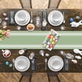 thumbnail image 6 of Sage Green Stripes Table Runner 13.8x71inch Modern Art Waterproof Table Cloth Holiday Kitchen Dining Table Decorations for Indoor Outdoor Home Party Coffee, 6 of 8