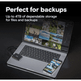 thumbnail image 5 of Crucial X9 1TB Portable SSD, Up to 1050MB/s, USB 3.2 USB-C, External Solid State Drive, Compatible with Windows, Mac, & Android, Reliable Storage for Games, Files, & Backups, Black - CT1000X9SSD902, 5 of 6