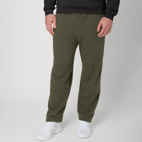 Hanes EcoSmart Men's Fleece Sweatpants with Pockets, 30.5" Fatigue Green M