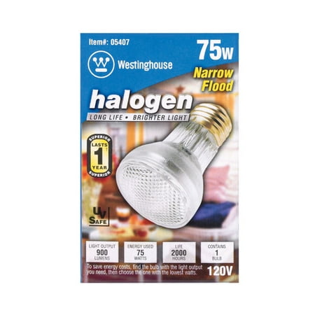 

Westinghouse 75 watt PAR16 Floodlight Halogen Bulb 900 lumens 1 pk - Case Of: 1; Each Pack Qty: 1;