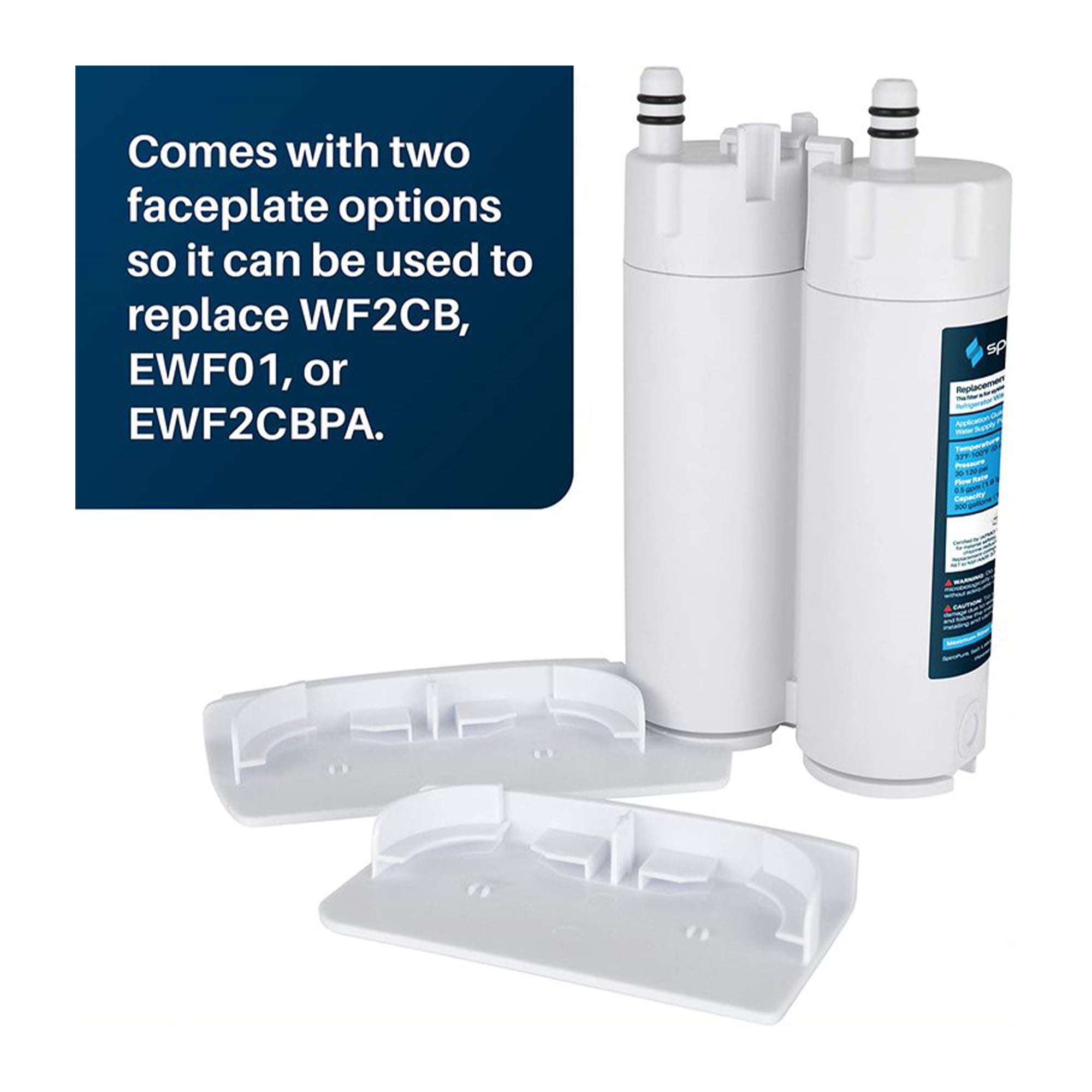 SpiroPure SP-FR200-3PK Refrigerator Water Filter Replacement, 3 Pack