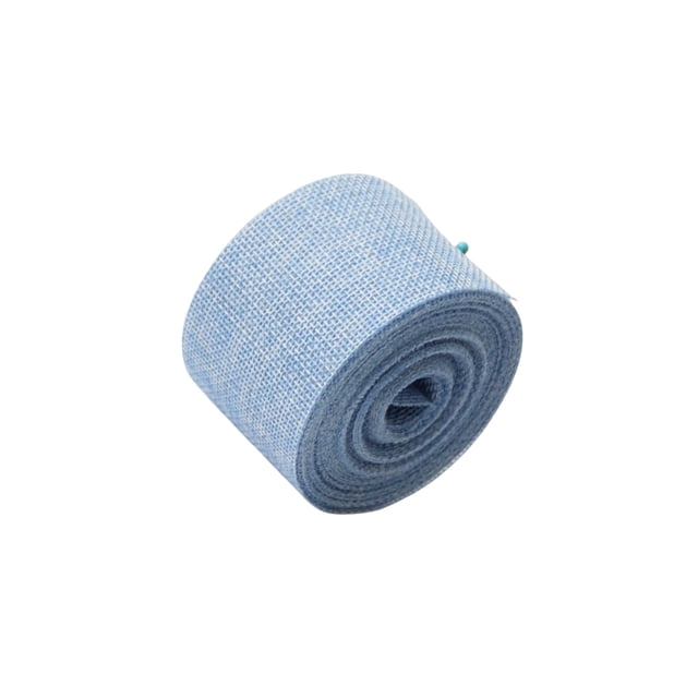Matsuzay Cinta de arpillera de 5CM, manualidades DIY de lino, varios colores, rollo de tejido ecológico ligero, decoraciones de fiesta cosidas ajustadas Kits de decoración para fiestas Azul claro Matsuzay HA071899-13
