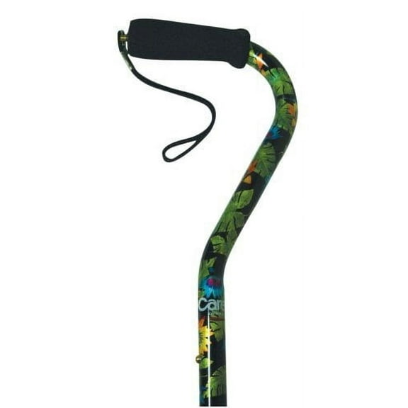 Carex Health Brands Designer Offset Cane Bahama Soft Padded Handle Comfortable Wrist Strap