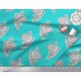 thumbnail image 3 of Soimoi Polyester Crepe Fabric Leaves & Floral Block Print Fabric by Yard 42 Inch Wide, 3 of 3