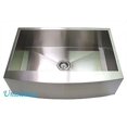 thumbnail image 1 of 30 in. Stainless Steel Zero Radius Single Bowl Curved Front Farm Apron Kitchen Sink, 1 of 1