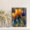 thumbnail image 2 of Colorful Glass Tulips Canvas Wall Art, Modern Abstract Photography Print, Stylish Home Interior Wall Decor, 2 of 8