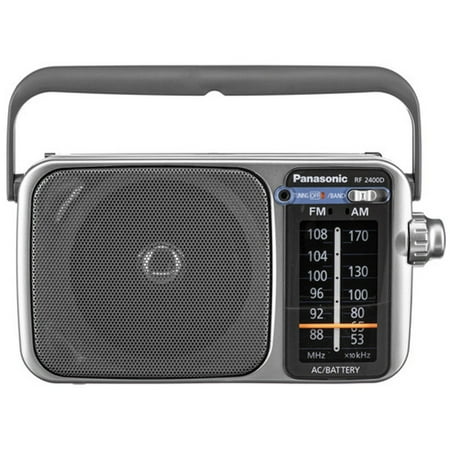 panasonic 2400d rf radio fm silver am