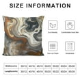 thumbnail image 5 of Jiayy  Marble Print Throw Pillow Cushion Cover, Retro Style Paintbrush Colors in Marbling Texture Watercolor Art, Decorative Square Accent Pillow Case, Sand Brown and Pale Grey, 5 of 5