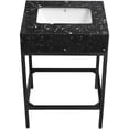 thumbnail image 3 of Meridian Furniture Marmo Black Engineered Stone Bathroom Vanity, 3 of 9