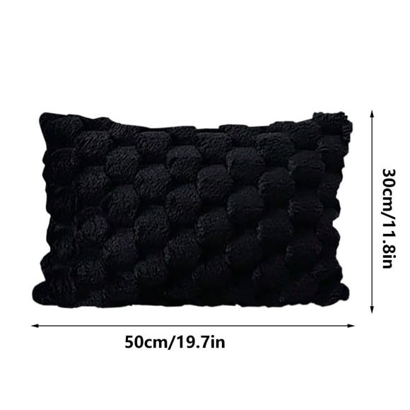 Fiudx Juego de Fundas de Almohada de Terciopelo con Diseño de Copos de Nieve, Diseño de Cremallera Oculta, Almohada de Apoyo Lumbar de Fina Artesanía, Cojín para Sofá de Oficina En Casa, Decoración F