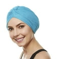 thumbnail image 2 of Beemo Womens Swim Cap Bathing Turban-Polyester Twisted Pleated Turban Head Cover - regH8894-TUR, 2 of 3