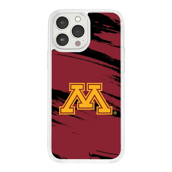 Minnesota Golden Gophers HD Phone Case Compatible with MagSafe Apple iPhone 16 Pro Max (Paint Stripe) by Affinity Bands