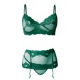 thumbnail image 3 of Gibobby Ropa interior mujer Tanga de Encaje Nueva Ropa Interior Sexy Lencería Tanga Flor Ropa de Dormir Sujetador de Íntimos Bustier Lingerie(Verde, G), 3 of 5