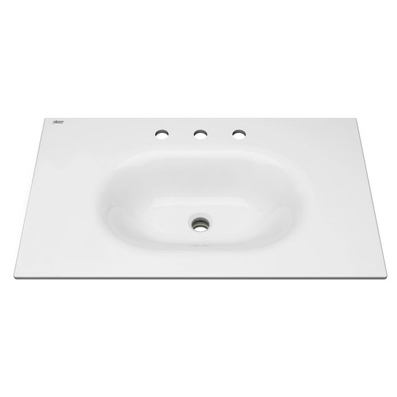 American Standard Studio S 33 in. Bathroom Vanity Sink Top with 8 in. Faucet Holes in White