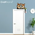 thumbnail image 3 of Craftnamesign Corgi Dog Door Topper Metal Wall Art, Kids Bedroom Door Decoration, Pet Lover Gifts, 3 of 4