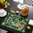 thumbnail image 3 of St. Patrick's Day Placemats Set of 12, Shamrocks Green Boots Bools Farm Plaid Placemats for Dining Table, Place Mats for Kitchen Tabletop, Waterproof Wipeable Dining Table Mats Set, 3 of 9