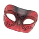 thumbnail image 5 of Máscara de antifaz para carnaval, clubes, actuaciones en escenarios, regalos. Cómoda máscara de media cara. Rojo, 5 of 9
