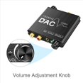 thumbnail image 4 of 6X Convertidor de Audio Digital una Analógico de 192 KHz con Ajuste de Volumen y Graves, SPDIF Digital / Óptico / Coaxial una Estéreo Analógico, 4 of 5