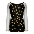 thumbnail image 4 of DPTALR Blouse T-shirt à Manches Longues en Dentelle Imprimée Décontractée pour Femmes, 4 of 5