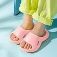 thumbnail image 2 of LIIPEE Girls Boys Slippers Summer Fashion Solid Color Open Toe Non- Soft Sole Flip Flops On Water Shoes Child Breathable Beach Slipper,Pink,6-7 Years, 2 of 6