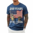 thumbnail image 5 of KHONTS 1776-2026 USA Flag Printed Shirts for Men Independence Day 4th of July Tops Short Sleeve Crew Neck T Shirts Blue XXL, 5 of 5