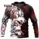 thumbnail image 5 of Sudadera unisex con estampado 3D de lobo, sudadera con estampado de animales, ropa de calle para hombre, 5 of 5