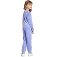 thumbnail image 3 of Arshiner Girls 2 Piece Outfit Sweatsuits Set Kids Velour Sweatshirts & Sweatpants Tracksuits Set for Girls, 3 of 8