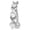 Colorname Misc: White Gold, variant on 14k Gold 14-gauge Simulated Diamond CZ Top Down S-link Bar Belly Button Ring (3mm X 20mm-White Gold) Body Piercing Ring