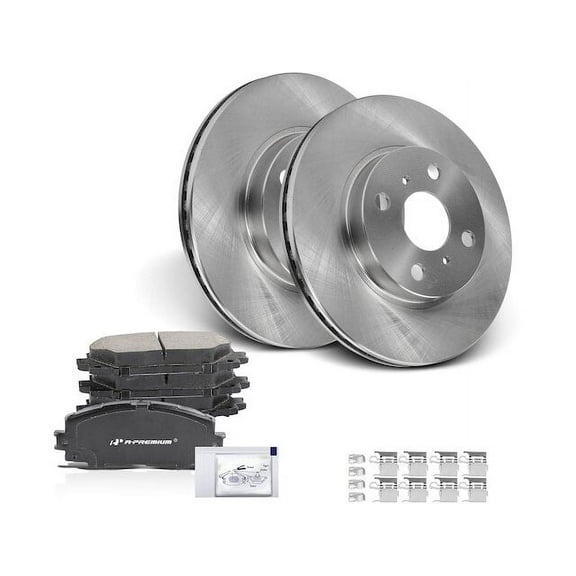 Front Brake Pad and Rotor Kit 6 - Compatible with 2007 - 2018 Toyota Yaris 1.5L 4-Cylinder 2008 2009 2010 2011 2012 2013 2014 2015 2016 2017