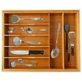thumbnail image 6 of Vaiyer Bamboo Expandable Drawer Organizer for Utensils Holder Expands up to 20 inches wide, Adjustable Cutlery Tray,, 6 of 7