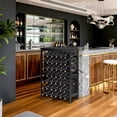 thumbnail image 4 of Wine Rack Freestanding Floor, 7-Tier 42-Bottle Wine Storage Shelf with Table Top - Black, 4 of 8