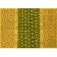 thumbnail image 1 of Ahgly Company Machine Washable Indoor Rectangle Oriental Yellow Modern Area Rugs, 7' x 10', 1 of 4