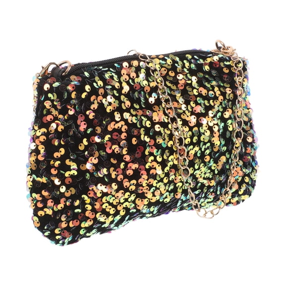 RENACLIPY Sequin Evening Bag with Chain Strap, Small Crossbody Purse for Women, Elegant Party Handbag