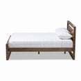 thumbnail image 3 of Baxton Studio Torino Mid-Century Modern Solid Walnut Wood Open Frame Style King Size Platform Bed, 3 of 6